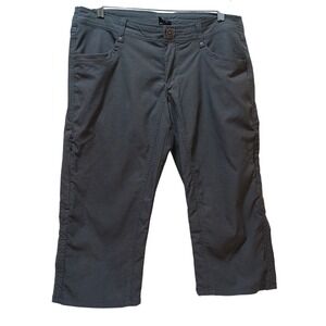 Kuhl Trekr Kapri Crop Pant Size 10 Stretch Gray Hiking Outdoor Travel Athleisure